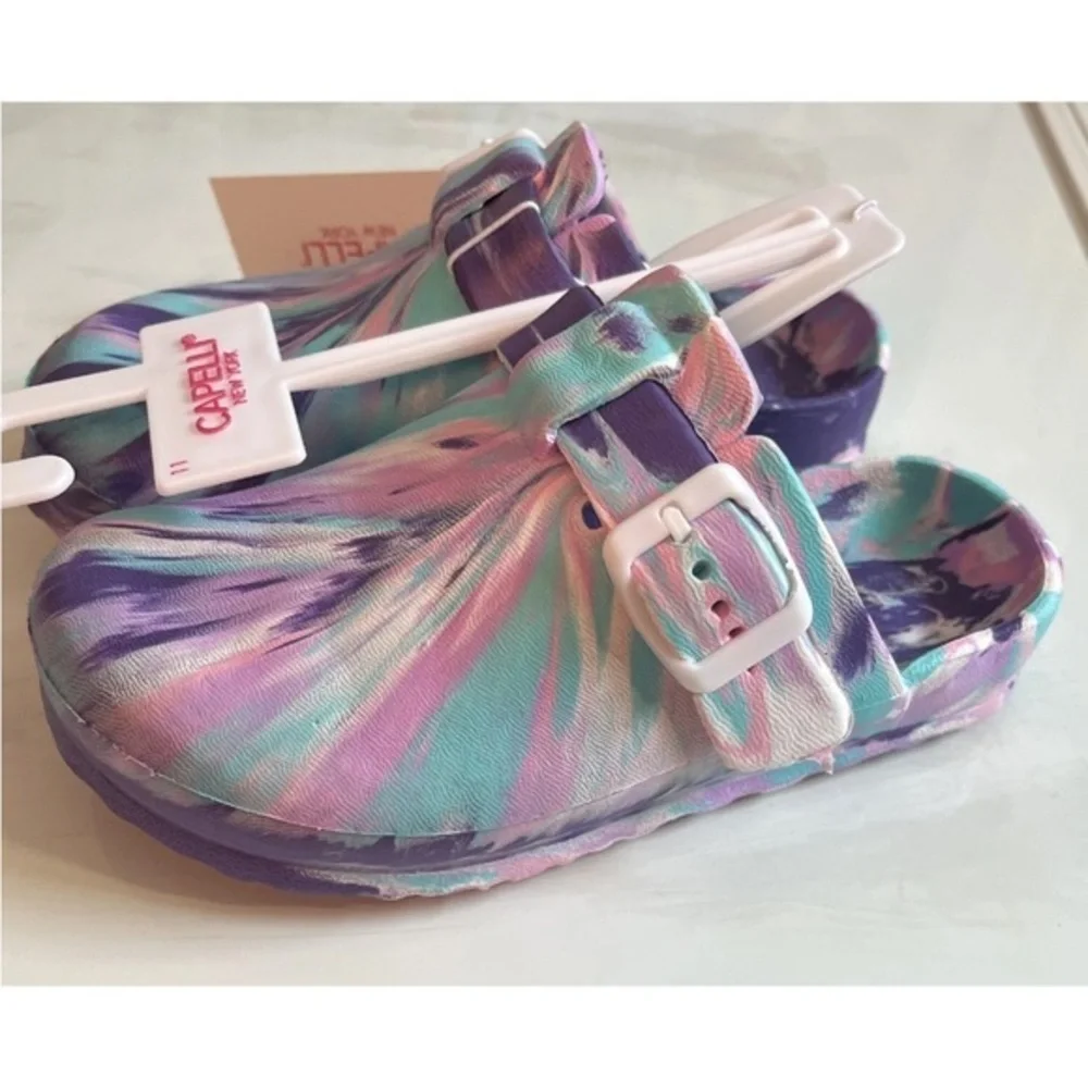 Capelli of New York Purple and Pink Sandals Stylish and Breathable